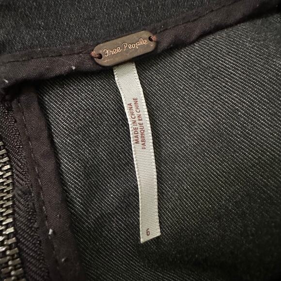 Free People gray & black denim Modern Femme mini skirt size 6 - Picture 4 of 8